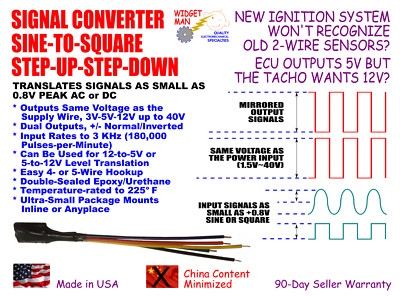 DUAL STEP-UP STEP-DOWN SINE-TO-SQUARE DIGITAL SIGNAL CONVERTER, 0.8V Trigger