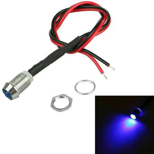 10 PIEZAS Luz Indicadora LED Coche Barco 12V 8mm Piloto Panel de Tablero Advertencia Lámpara Única - Imagen 4 de 9
