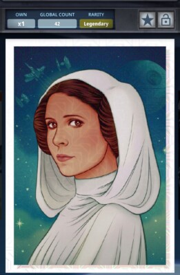 Star Wars Card Trader Digital Legendary Princess Leia Galaxy 42cc Sold Out
