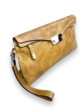 ALMAS Argentina Vintage Leather Clutch Purse Classy Sophisticated