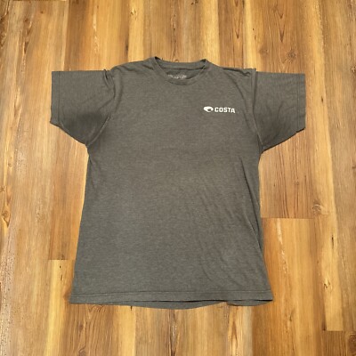 Costa Shirt Mens Or Women Large Gray Short Sleeve Graphic Fish