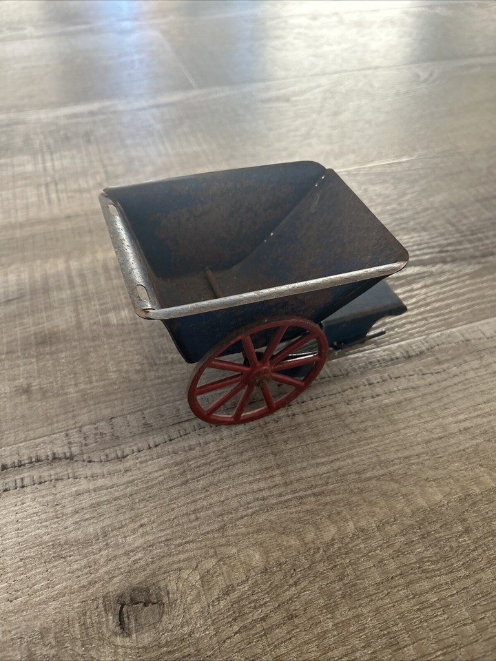 ANTIQUE PRESSED STEEL BLUE WAGON eBay