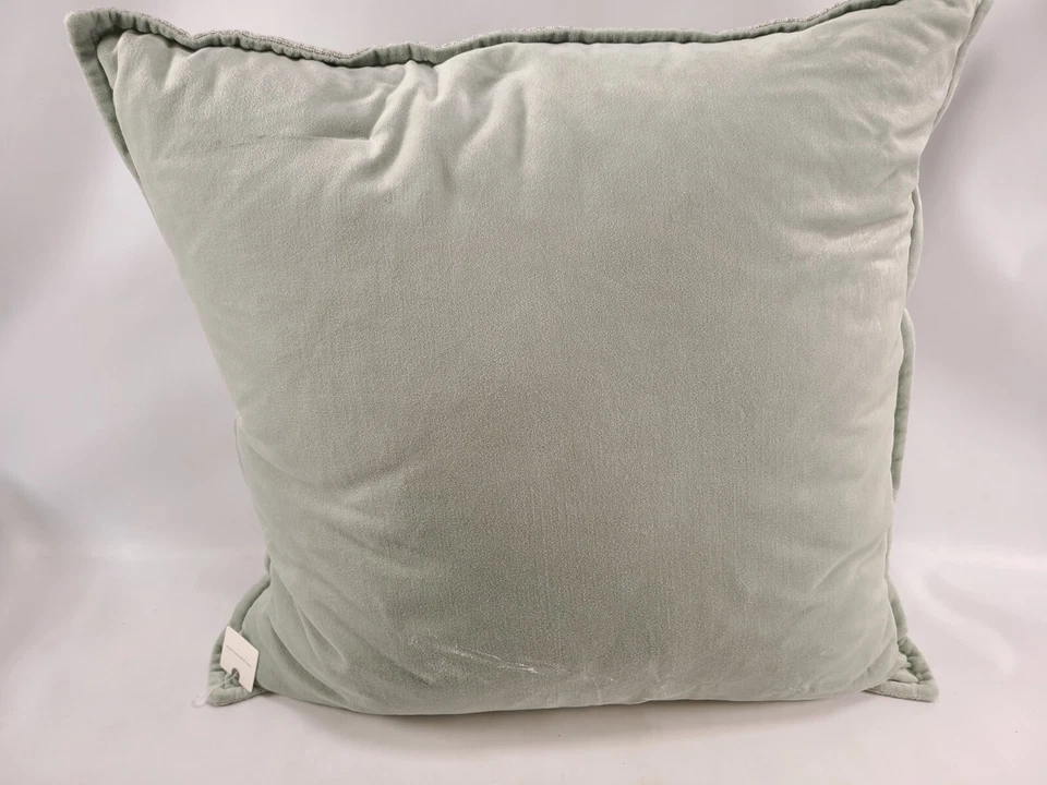 Anthropologie Throw Pillow Stripes Moss Gray 22x22 83169045 - Image 2 of 4