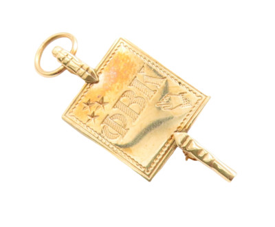 Très Petite Broche Vintage En Or 10K - Modèle Gland WCPT - Occasion