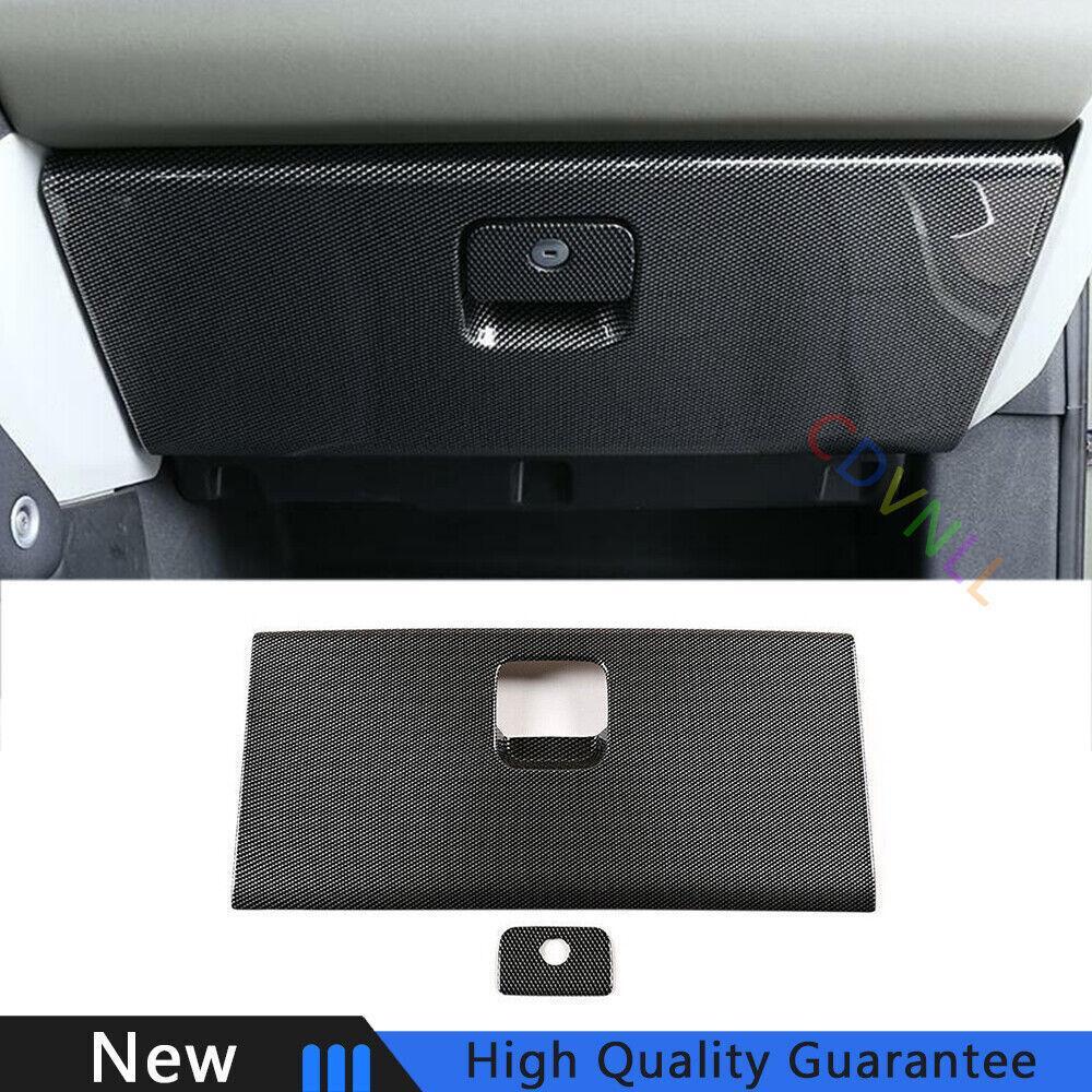 For Land Rover Defender 2020-24 Carbon Fiber Car Co-Pilot Storage Box Panel Trim