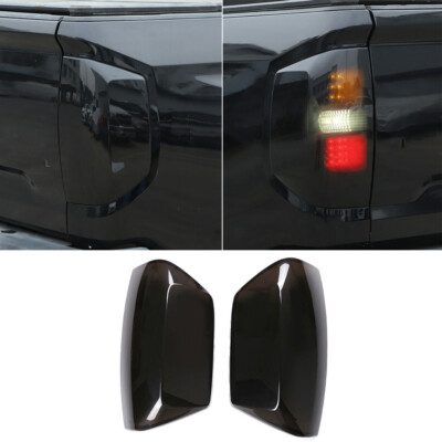 For Toyota Tundra 2014-2021 Smoke Black ABS Rear Tail Light Lamp Guards Cover *2