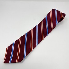 Brooks Brothers Repp Tie Red Striped Stain Resistant Pure Silk Made In USA