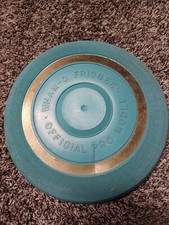 Vintage 1965 Wham O Frisbee Green and Gold - Small Crack