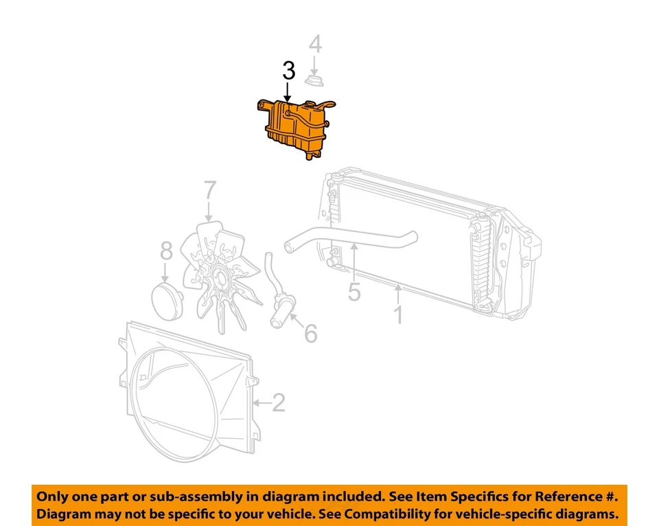 Used Engine Coolant Reservoir fits: 2002 Ford Expedition  Grade A - Imagem 3 de 4