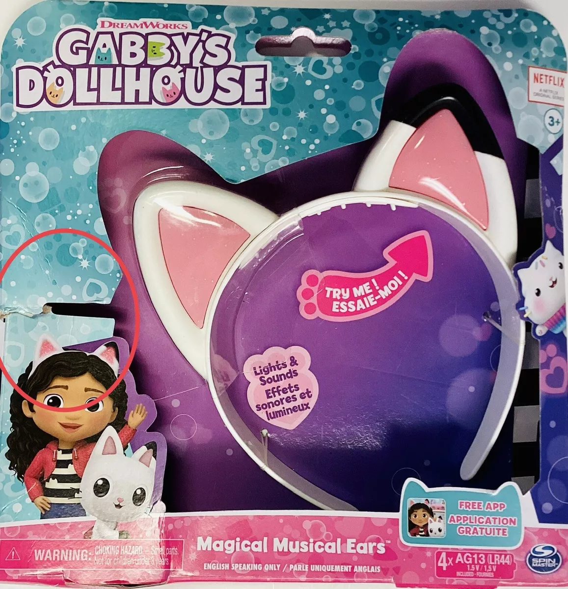  Gabby's Dollhouse, Magical Musical Cat Ears, Kids