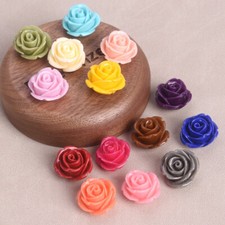 5pcs Rose Flower Shape 20mm Artificial Coral Loose Beads For Jewelry Making Lot
