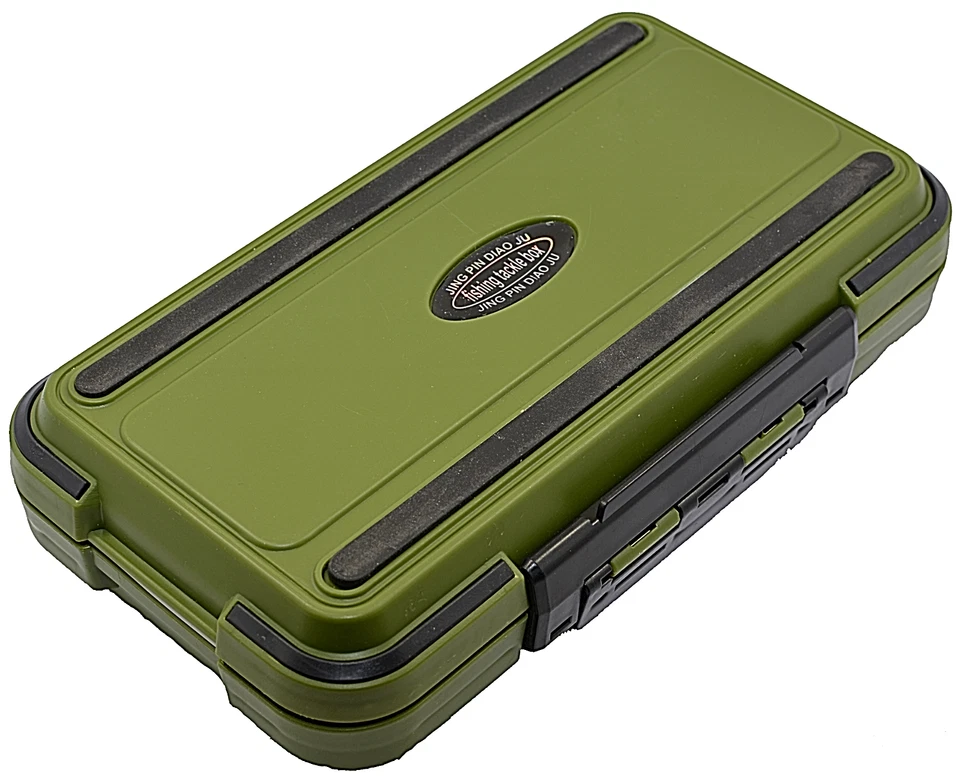 Caja de aparejos de pesca señuelo compartimentos impermeables gancho de 2 capas estuche de almacenamiento gancho Foto 4 de 4