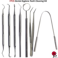 Dental Pick Teeth Cleaning Tools Tooth Scraper Tartar Remover Tongue Cleaner X7