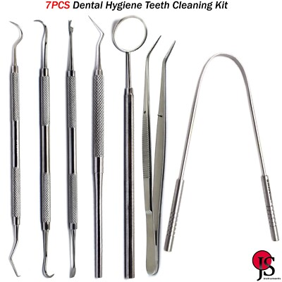 Hygiene Dental Teeth Cleaning Plaque Calculus Remover Tartar Tongue Cleaner 7PCS