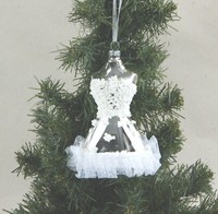 "1 Christbaum-AnhäNger Weihnachtsbaum-AnhäNger \"Kleid\" Glas Weihnachten"