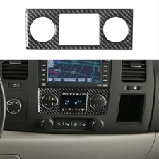 Carbon Fiber Digital Climate Console Cover Trim For Silverado Sierra 07-13
