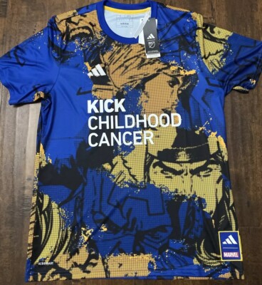 NWT Adidas Marvel Kick Childhood Cancer MLS Soccer Jersey HT3238 Men s L. C5