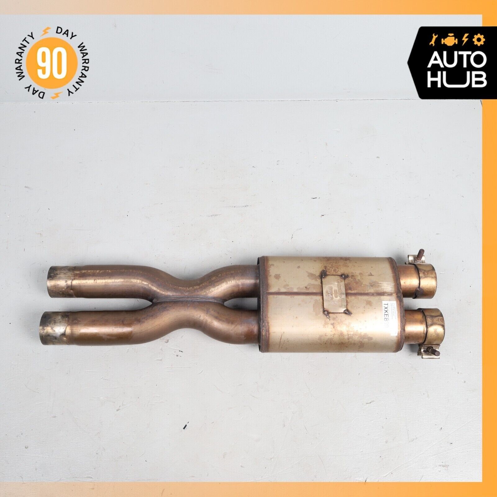 04-19 Maserati Quattroporte M139 Exhaust Mid Pipe Center Resonator Silencer 74k