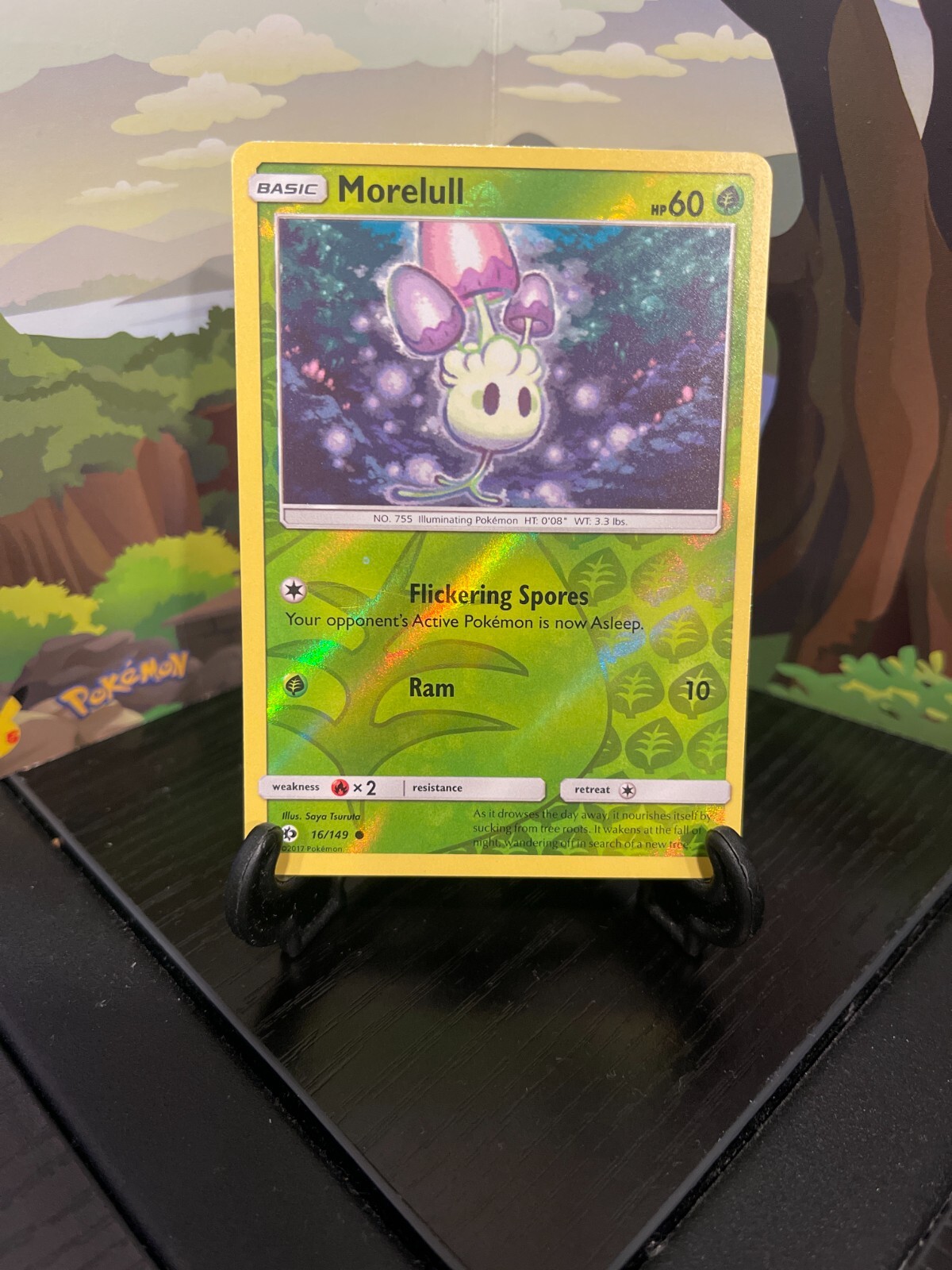 Morelull 16/149 Sun & Moon Common Reverse Holo Pokemon Card TCG