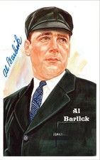 Al Barlick Autographed Postcard Numbered 1113/10,000