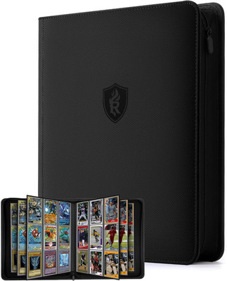 9 Pocket Toploaders Binder with Zipper   Holds 288 Top Loaders   Premium Double-