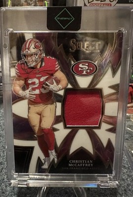 2023 Panini Select - Sparks Christian McCaffrey #SP-CMC White Prizm /75 (MEM)