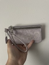 Coach Vintage Suede Lilac Wristlet With Hang Tag