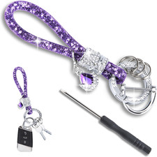 Crystal Bling Keychains for Women, Car Key Chain Glitter Key Ring