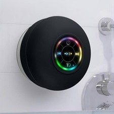 Water Resistant Bluetooth Speaker, Mate With Suction Cup Microphone for Bathroom