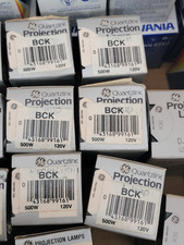 Lot of 6 GE General Electric Quartzline Projection Projector Lam Bulbs BCK 500W