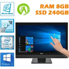Aio All IN One Dell OptiPlex 7450 23' Touch Screen I3 6100 8GB SSD 240GB