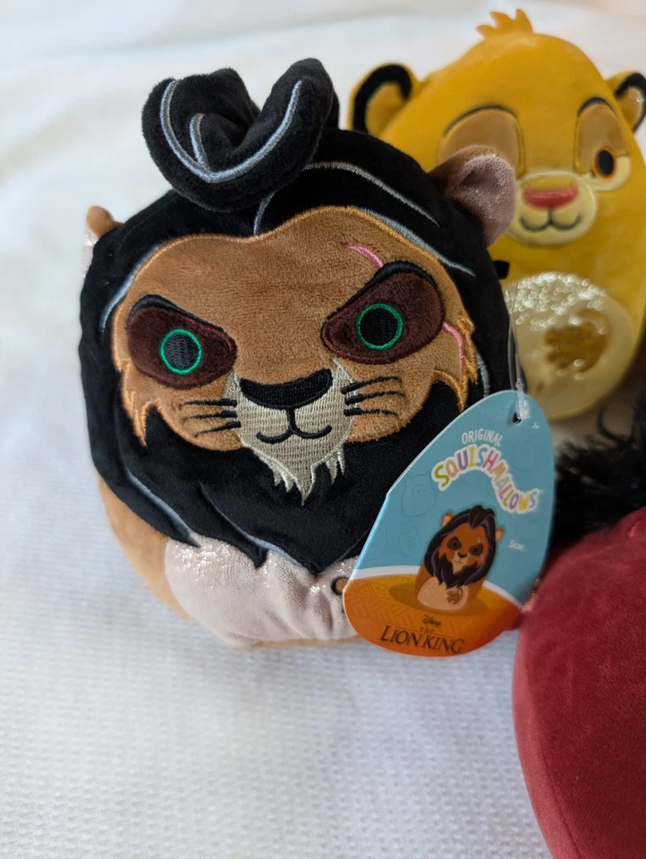Squishmallows The Lion King 7” Plush COMPLETE SET Simba Nala Scar Pumbaa Timon - Image 4 of 4