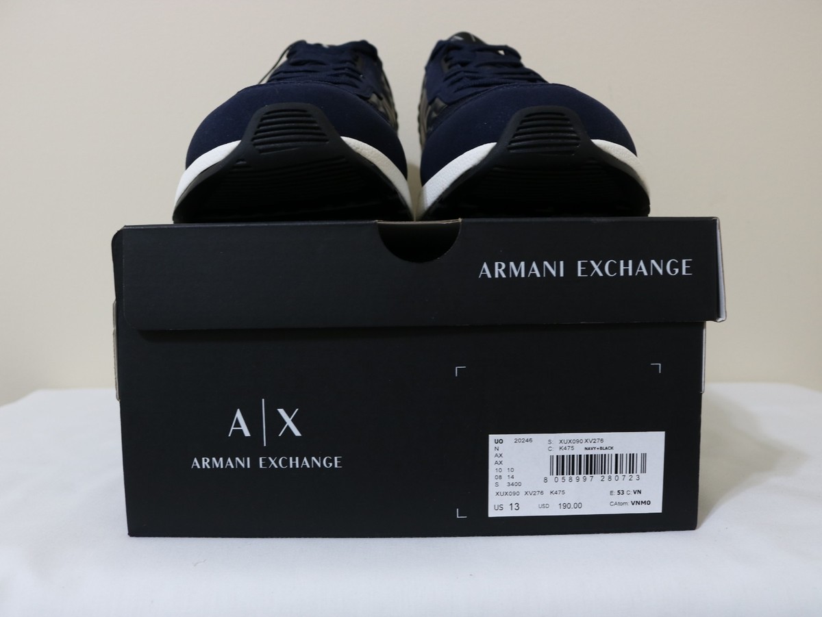 Armani Exchange Men Sneakers with Logo shoes size 13 new with box 