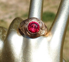 Old 14K Yellow Gold  Ruby Ring  Sz 8  12.4 gram melt value 971.00 — photo 1