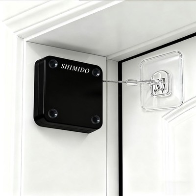 Upgraded Retractable Automatic Door Closer - Tool-Free Installation, Powerful...
