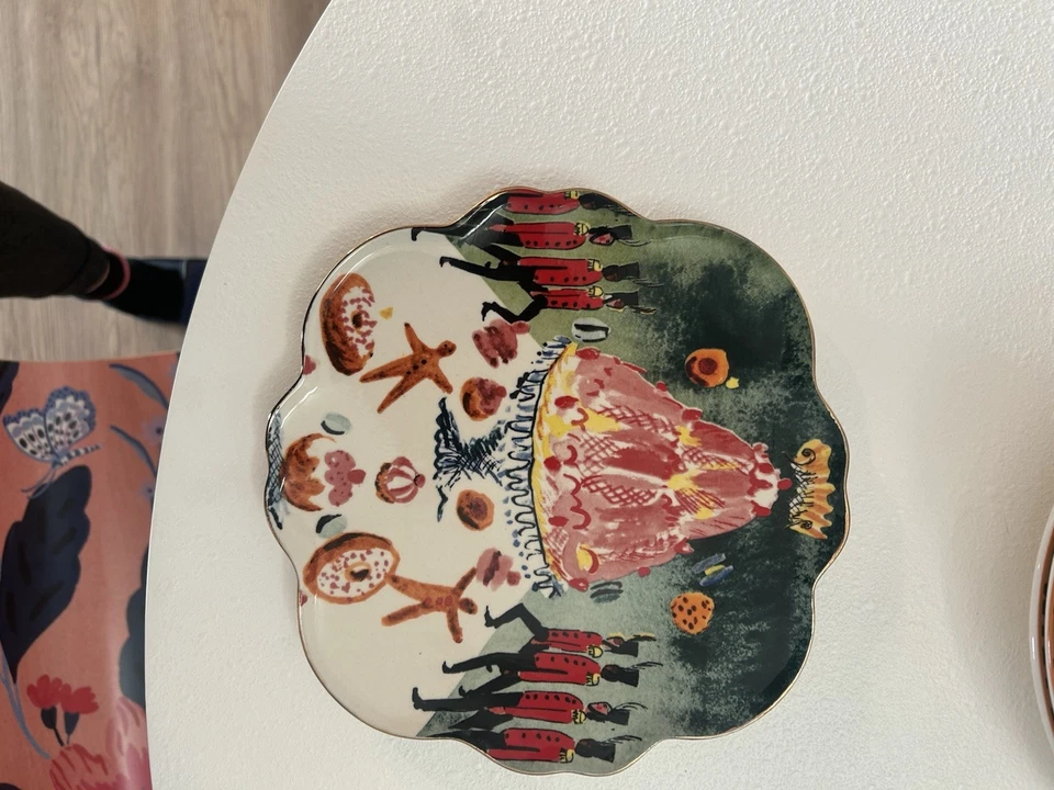 Anthropologie Nutcracker Pauline De Rossy De Sales Dessert Plate/Platter Set  - Image 4 of 4