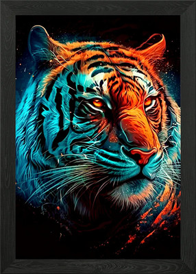 Tiger Framed Wall Art Poster Canvas Print Picture