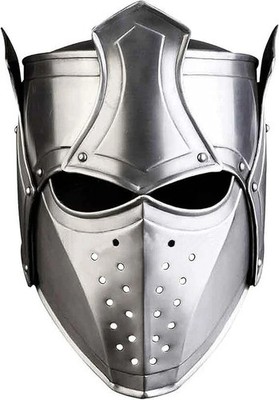 Medieval Knight Face Helmet | Handcrafted Steel Armor | Cosplay, LARP & Display