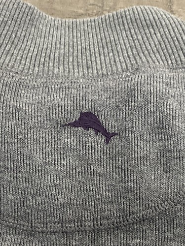 Tommy Bahama Men's Quarter Zip Sweater Size XLarge? Gray Cotton NO SIZE TAG - Picture 8 of 8