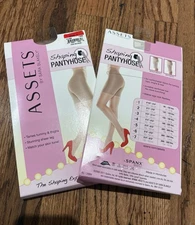 2 Pack Of Assets By Sara Blakely Shaping Panty Hose Size 1