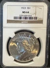 1923 Philadelphia Peace Silver Dollar $1 NGC MS64