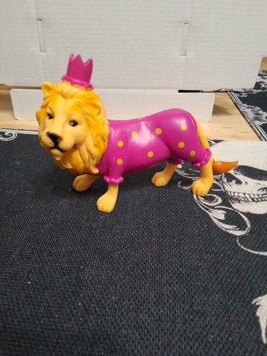 Ankyo Party Animal  Lion Pink With Yellow Polka Dots Action Figure Toy