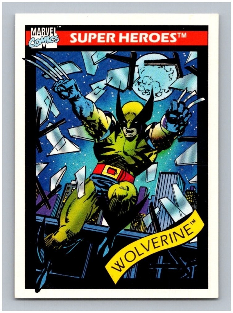 1990 Marvel Universe Series 1 #23 Wolverine Super Heroes X-Men Impel Base Card