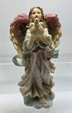 Reserved Listing - Resin Angel Releasing Dove Flowing Dress Glitter ~5" 