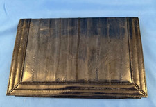 Unique Vintage Navy Eel Skin Clutch Purse Made In Korea NO Strap