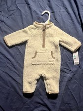 Carter s Baby 3M Ivory Sherpa Fleece One Piece Jumpsuit NWT