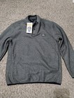 Eddie Bauer Men’s Gray Fleece Knit Mock Neck Snap Pullover Sweater Pockets S — photo 2