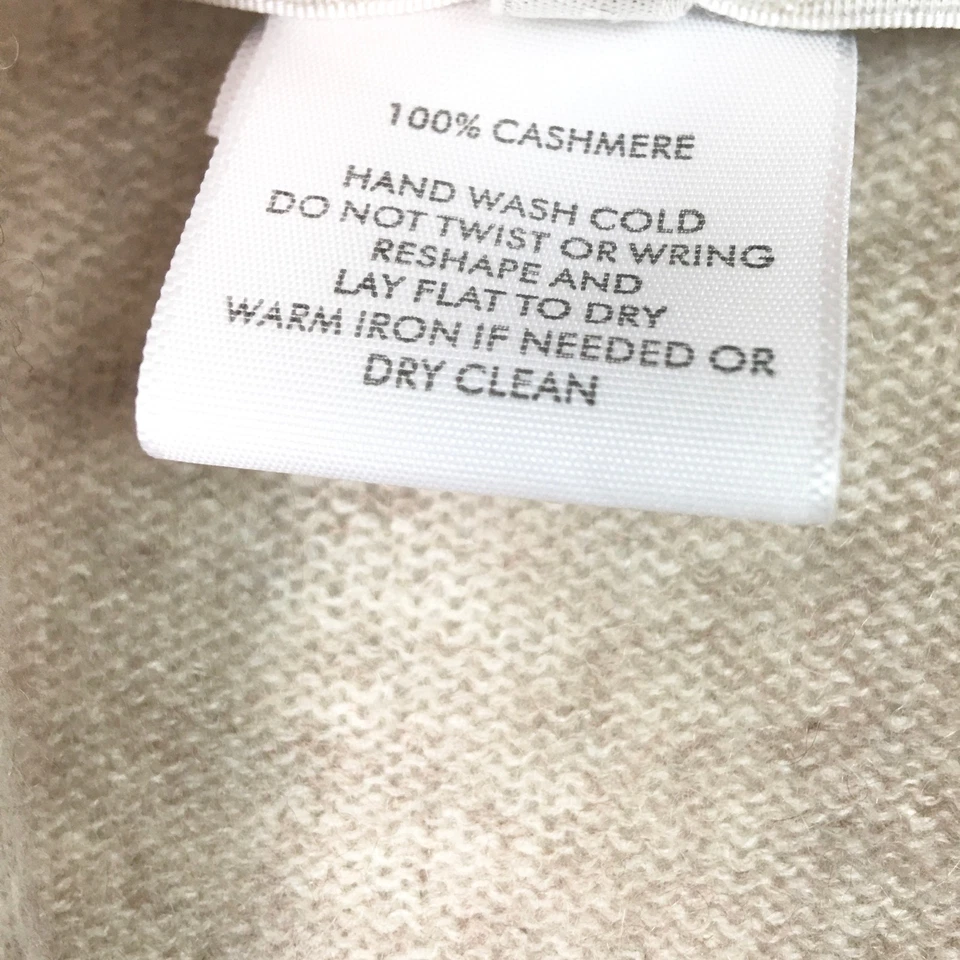 Poncho abierto blanco + Warren XS S tejido cachemir capa chal envolvente beige tostado Foto 3 de 4