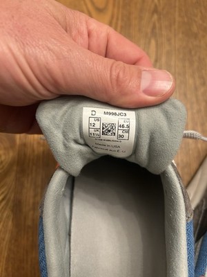 New Balance 998 J Crew M998JC3 Men's Size 12 Blue/Orange/Grey | eBay