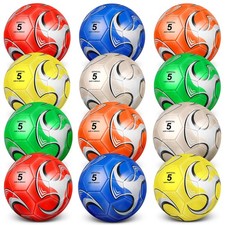12 Pack Soccer Balls with Pump Operation Christmas Indoor Outside Training Ga...